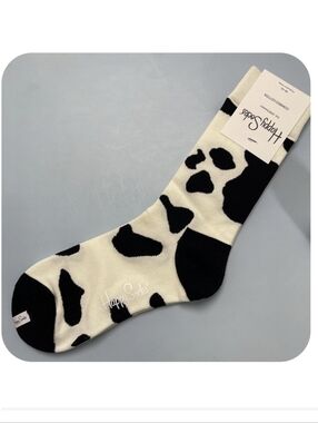 Happy Socks Cow Pattern Crew Socks